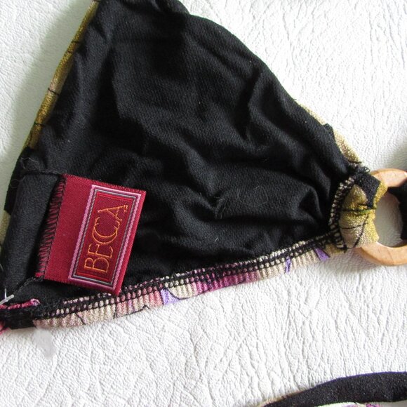 BECCA INC Purple Floral Bikini - Sz S - NEW - Picture 11 of 12